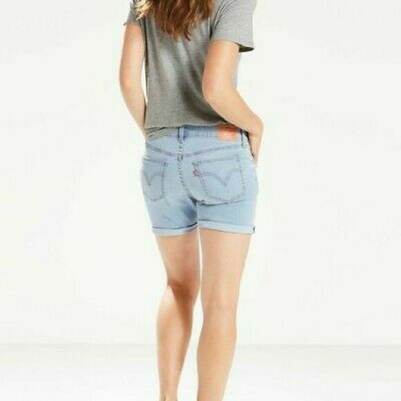 Levi's New Mid-Rise Mid-Length Jean Shorts - Picture 8 of 10
